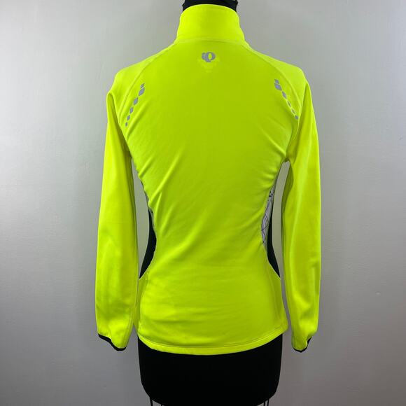 Pearl Izumi Select Neon Yellow Black Reflective Cycling Half Zip Long Pullover S - Picture 5 of 8
